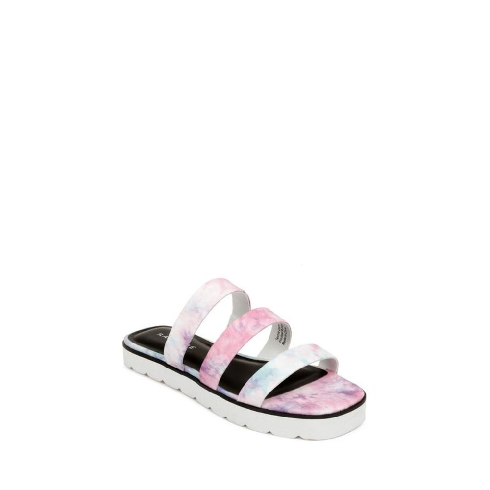 RAMPAGE Womens Pink Ally Round Toe Platform Slip On Slide Sandals Shoes 11 M